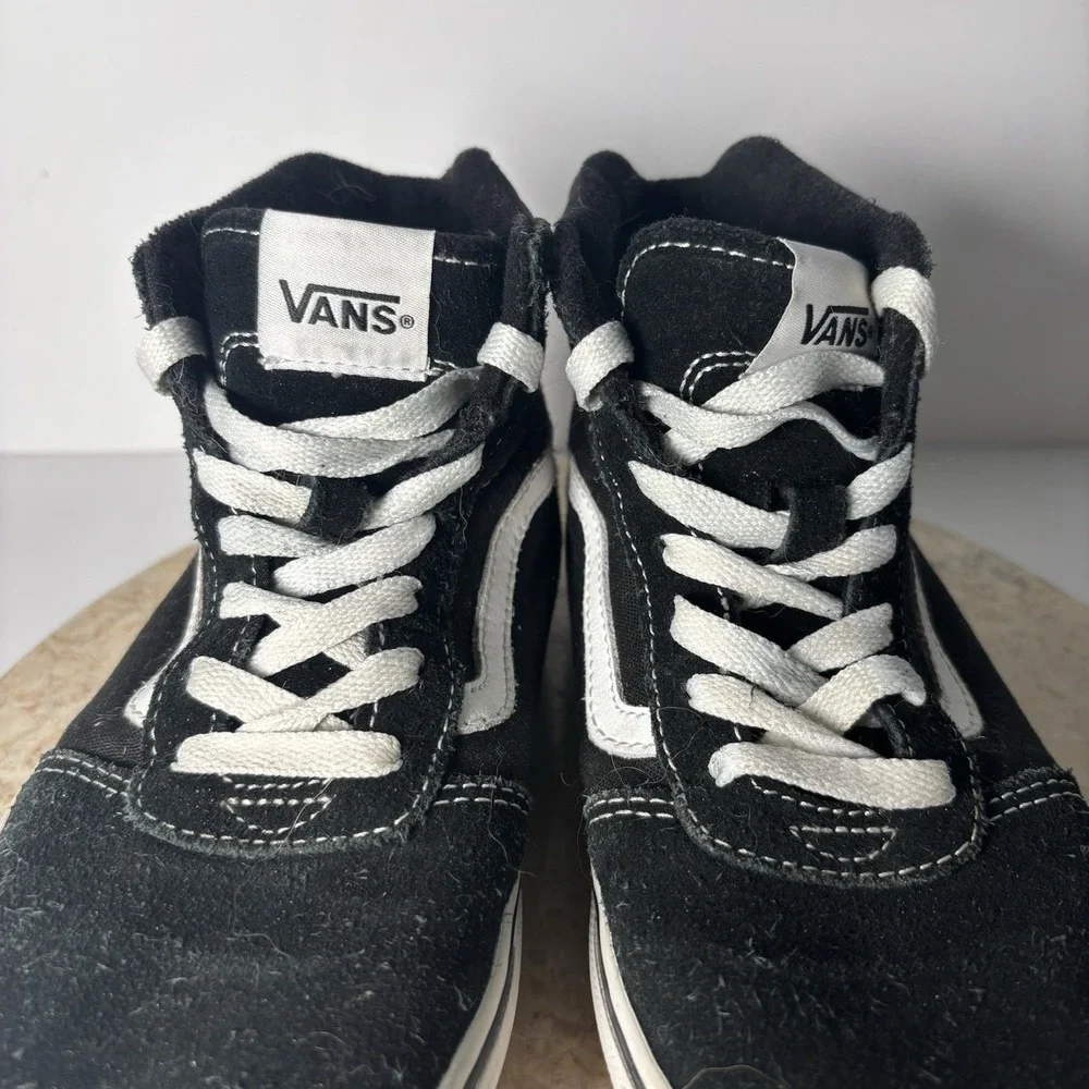 Vans Off The Wall High Top Shoes  Black/White Old Skool 500714 Youth‎ SZ 4.0